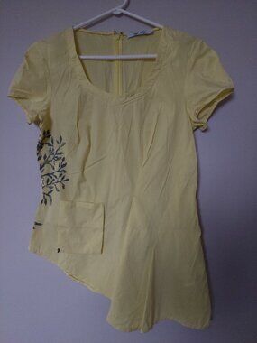 Oblique Creations Women's asymmetrical short-sleeve blouse Italy